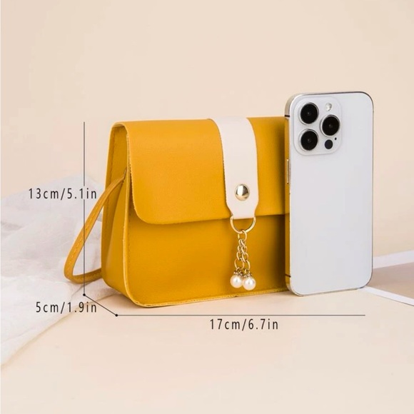 ⚠️Clearance Yellow Mini Color Block Crossbody Bag - Picture 3 of 5